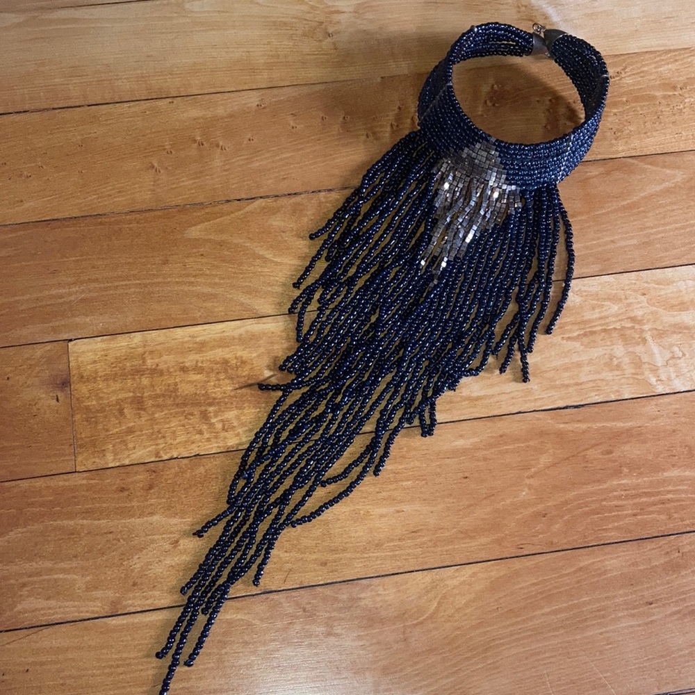 Bebe beaded statement necklace